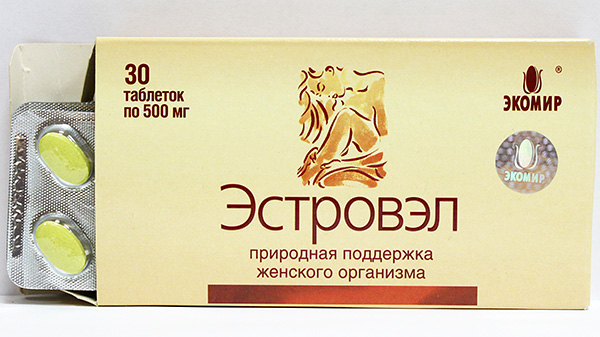 Эстровэл содержит экстракт цимицифуги и натуральные изофлавоны, которые позволяют уменьшить проявление симптомов климакса.
