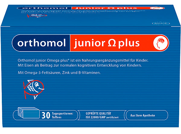 В Junior Omega Plus упор сделан на важность полиненасыщенных жирных кислот для нормальной работы мозга в период активного роста и начала гормональных перестроек.