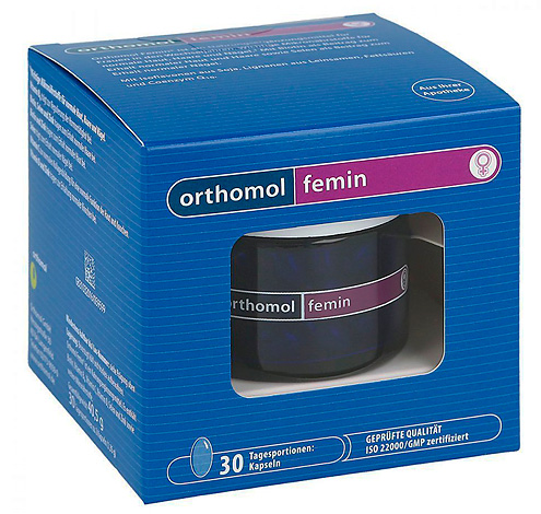 Вариант упаковки капсул Orthomol Femin.
